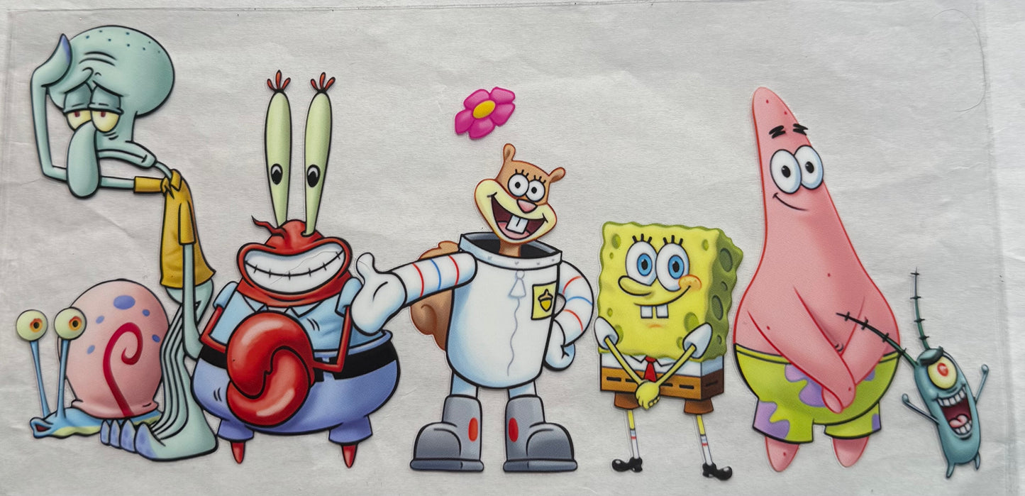 uvdtf transfer wrap SpongeBob