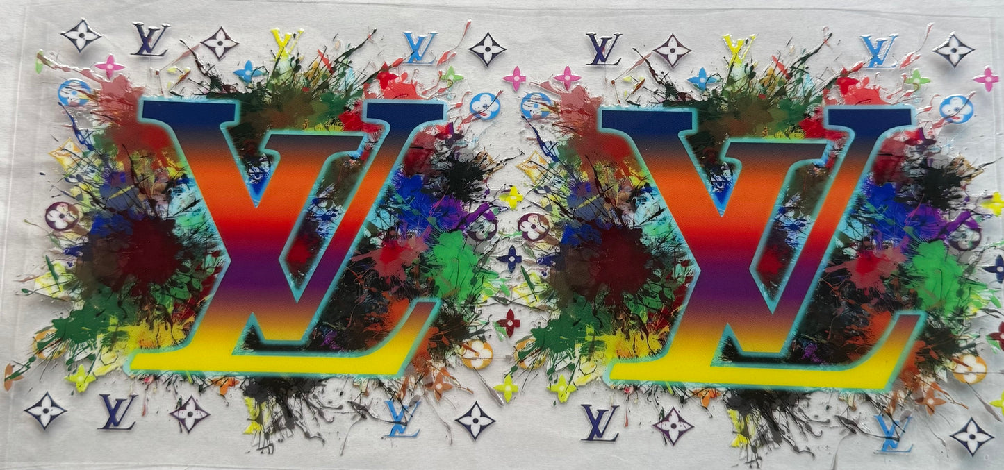 uvdtf transfer wrap paint splatter lv