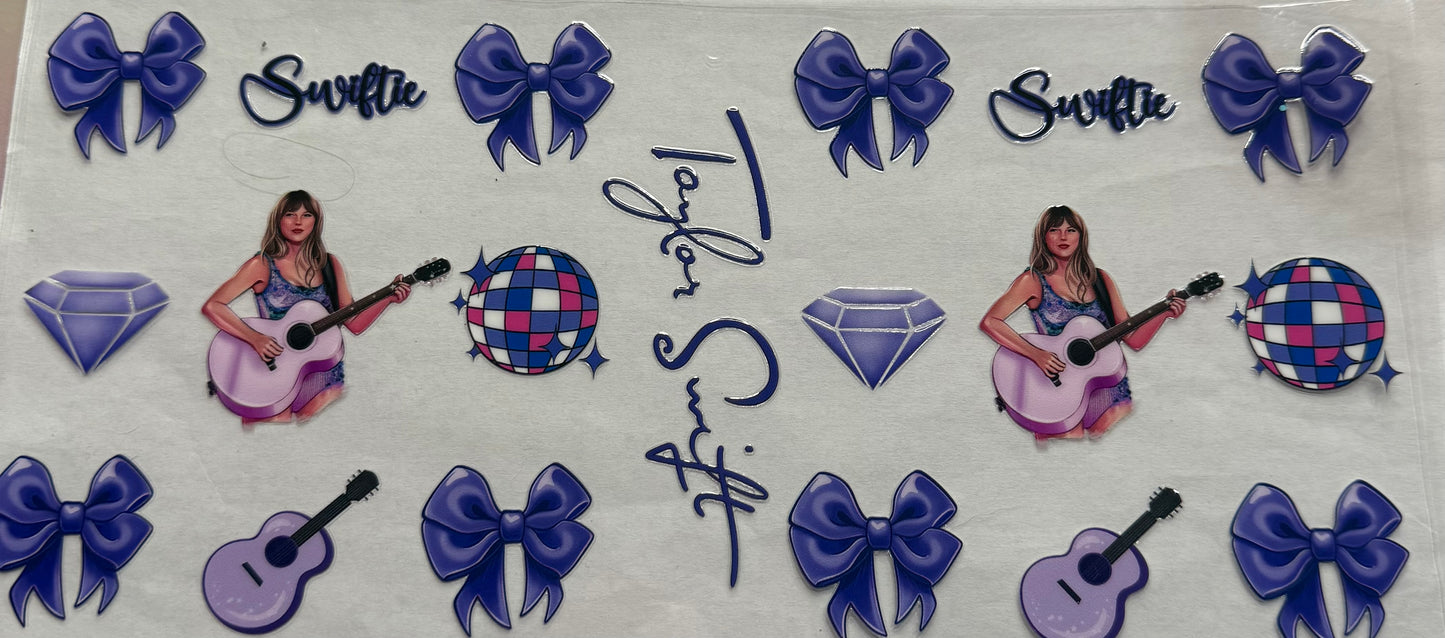 uvdtf transfer wrap Purple Taylor Swift