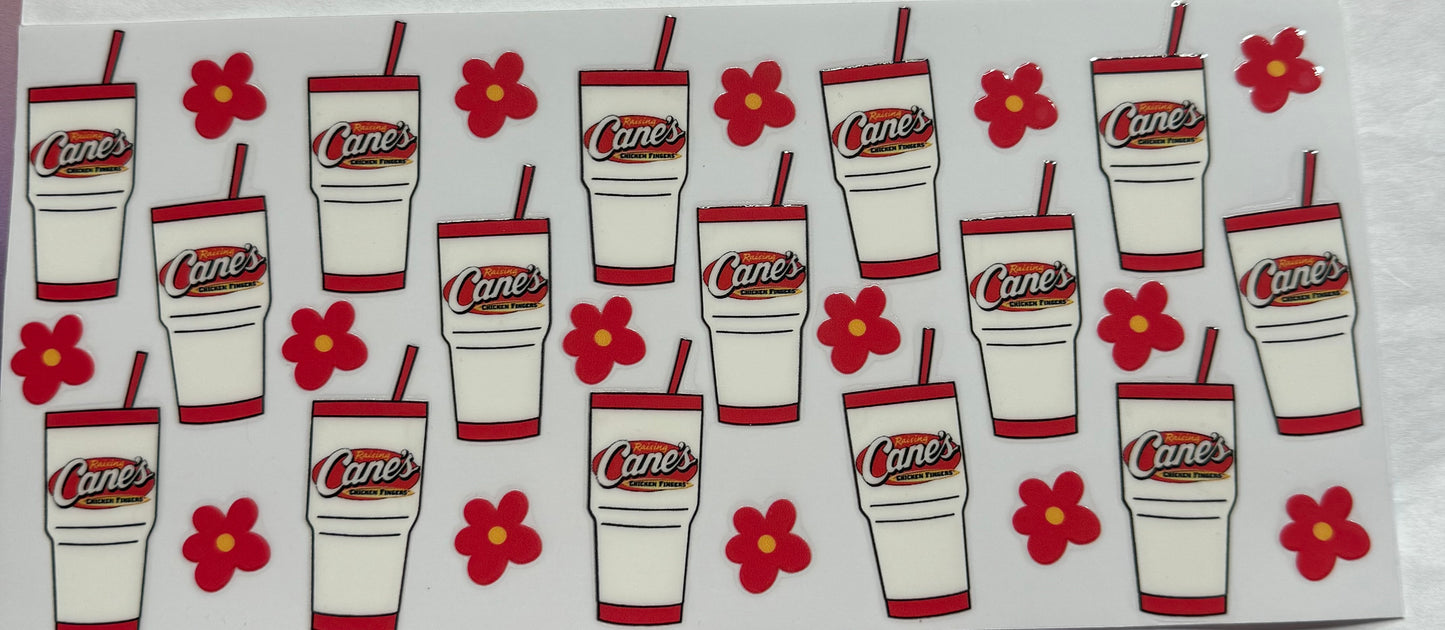 uvdtf transfer wrap Canes drinks