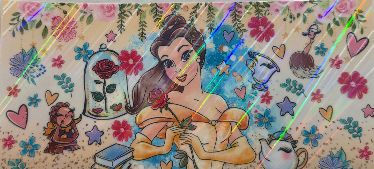 uvdtf transfer wrap holo Disney belle