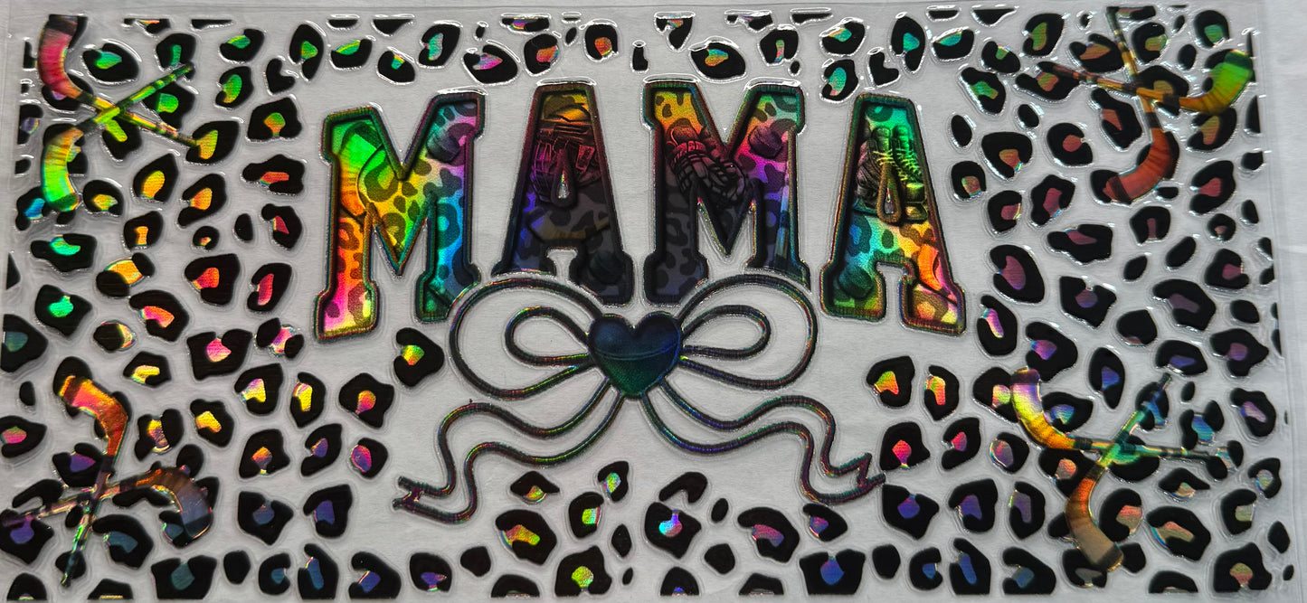 uvdtf transfer wrap holo cheetah mama