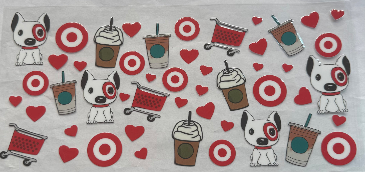 uvdtf transfer wrap target Starbucks dog drinks