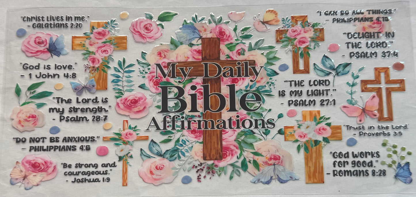 uvdtf transfer wrap my daily bible affirmation! Faith