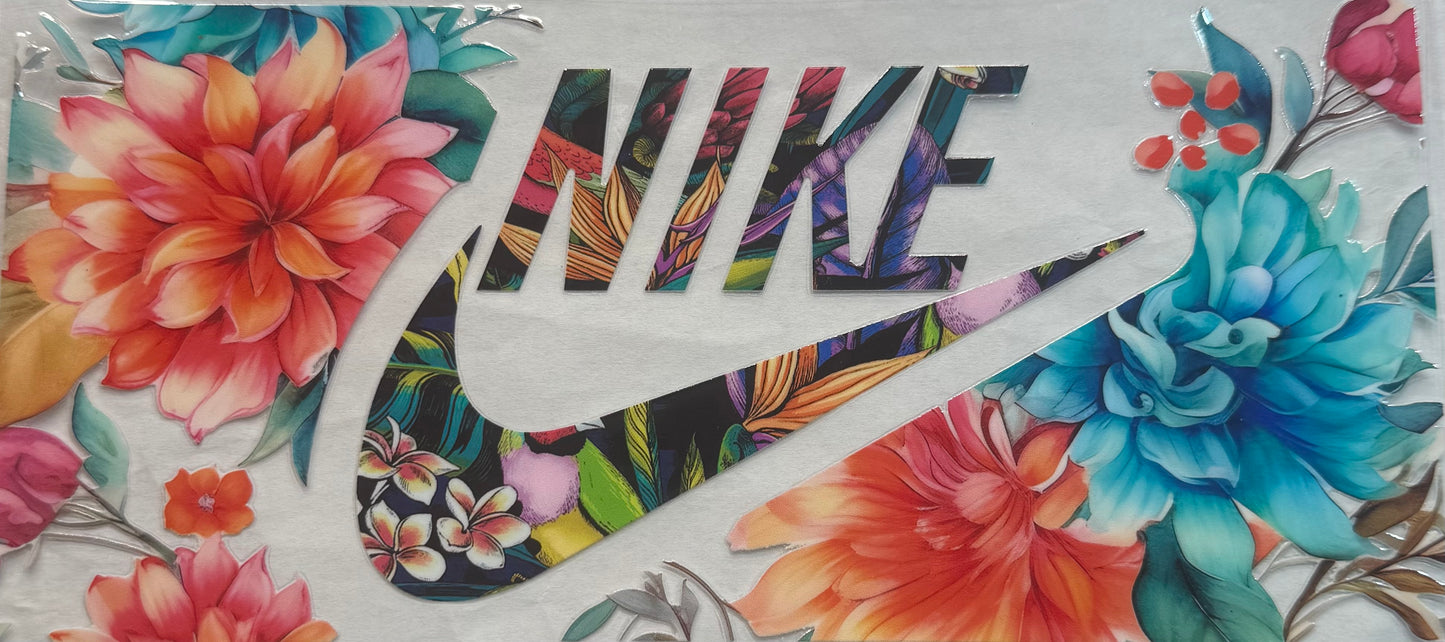 uvdtf transfer wrap Nike floral