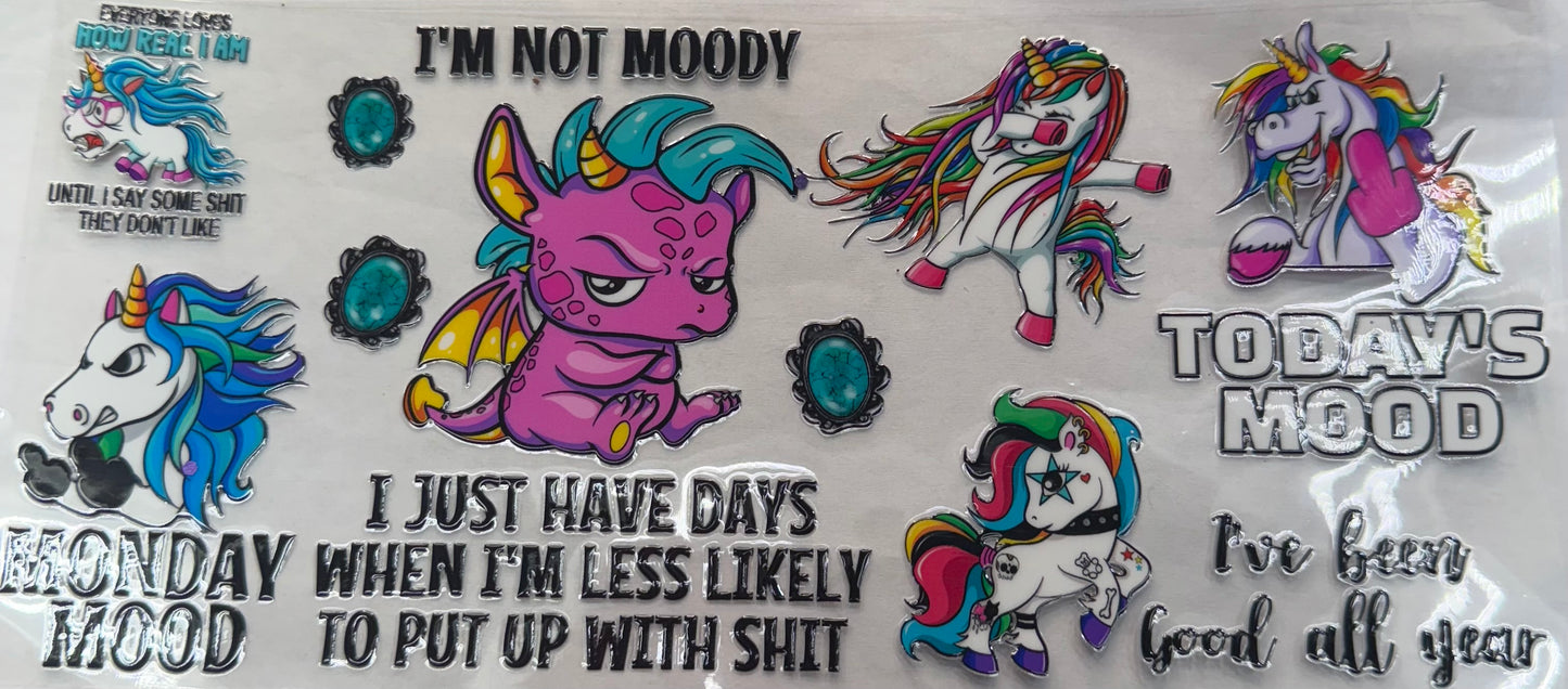 uvdtf transfer wrap double sided moody unicorn