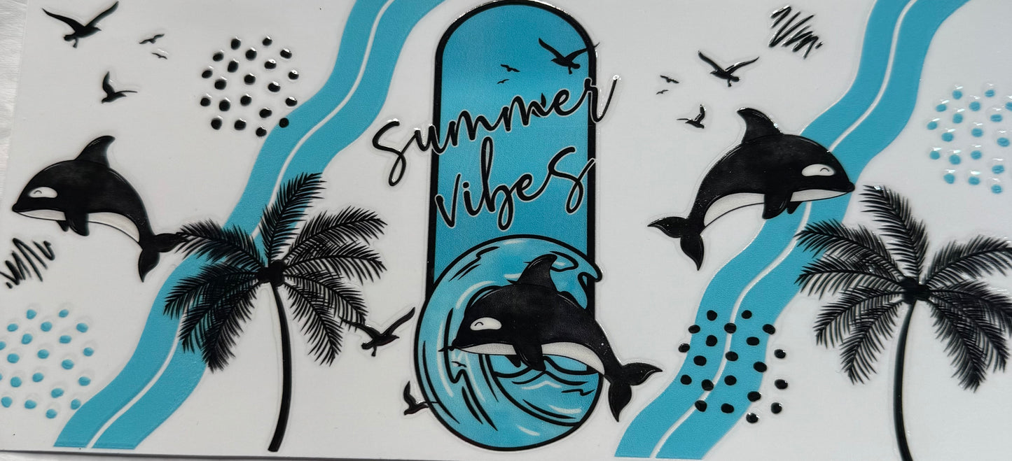 uvdtf transfer wrap summer vibes whale