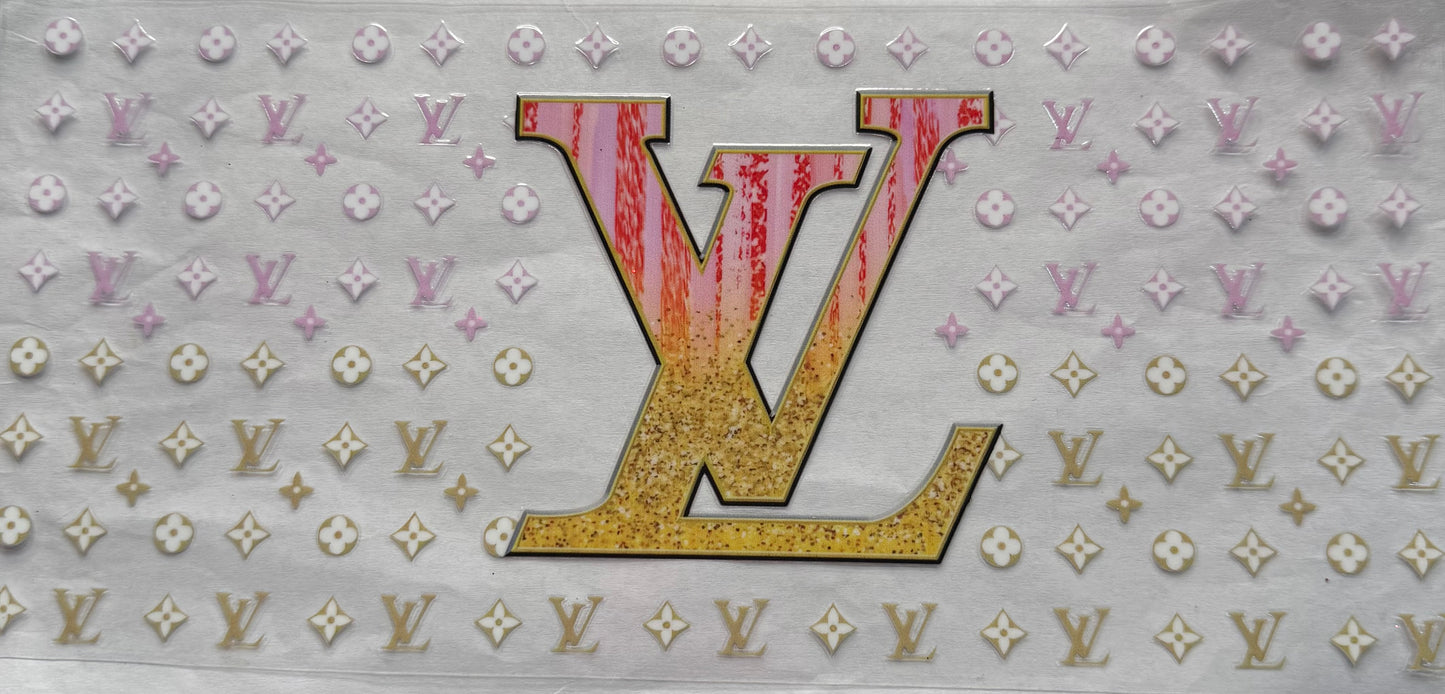 uvdtf transfer wrap Lv ombré red and yellow
