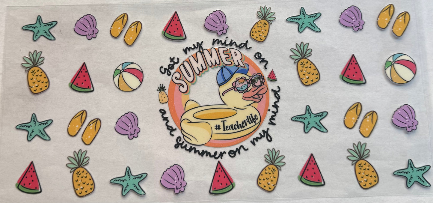 uvdtf transfer wrap teacher rubber duck summer