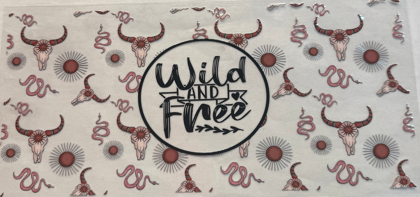uvdtf transfer wrap western wild and free