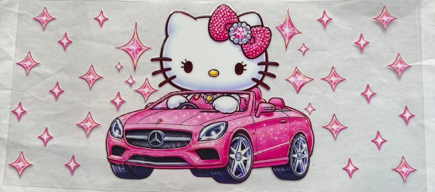 uvdtf transfer wrap hello kitty car