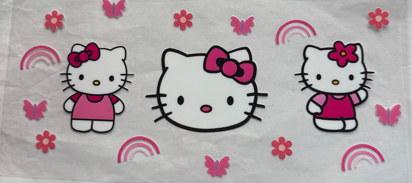 uvdtf transfer wrap hello kitty pink
