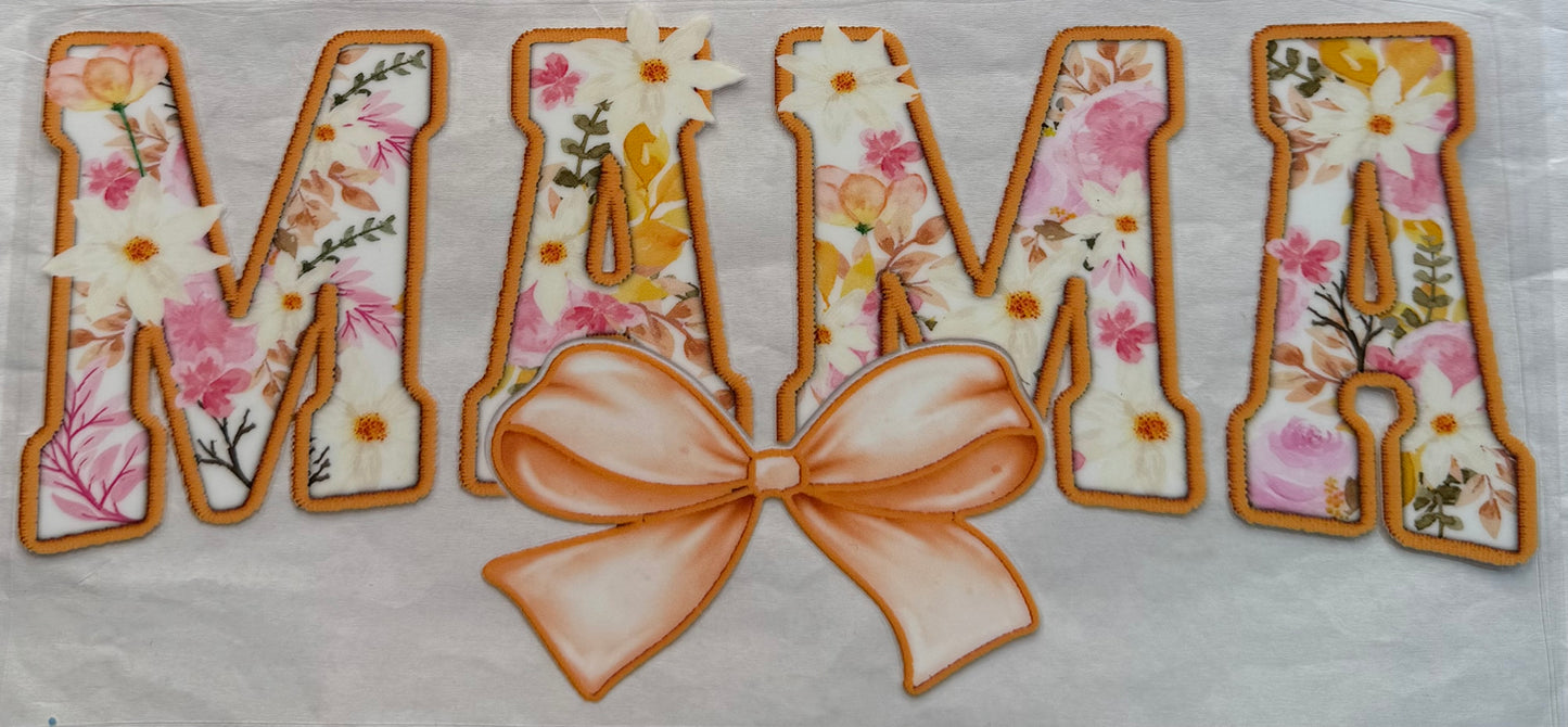 uvdtf transfer wrap mama yellow floral