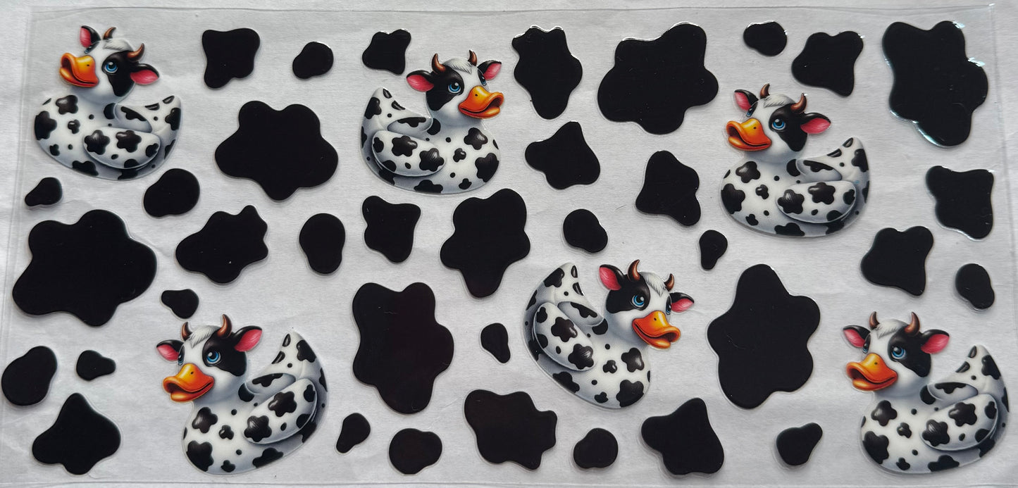 uvdtf transfer wrap Cow rubber ducks