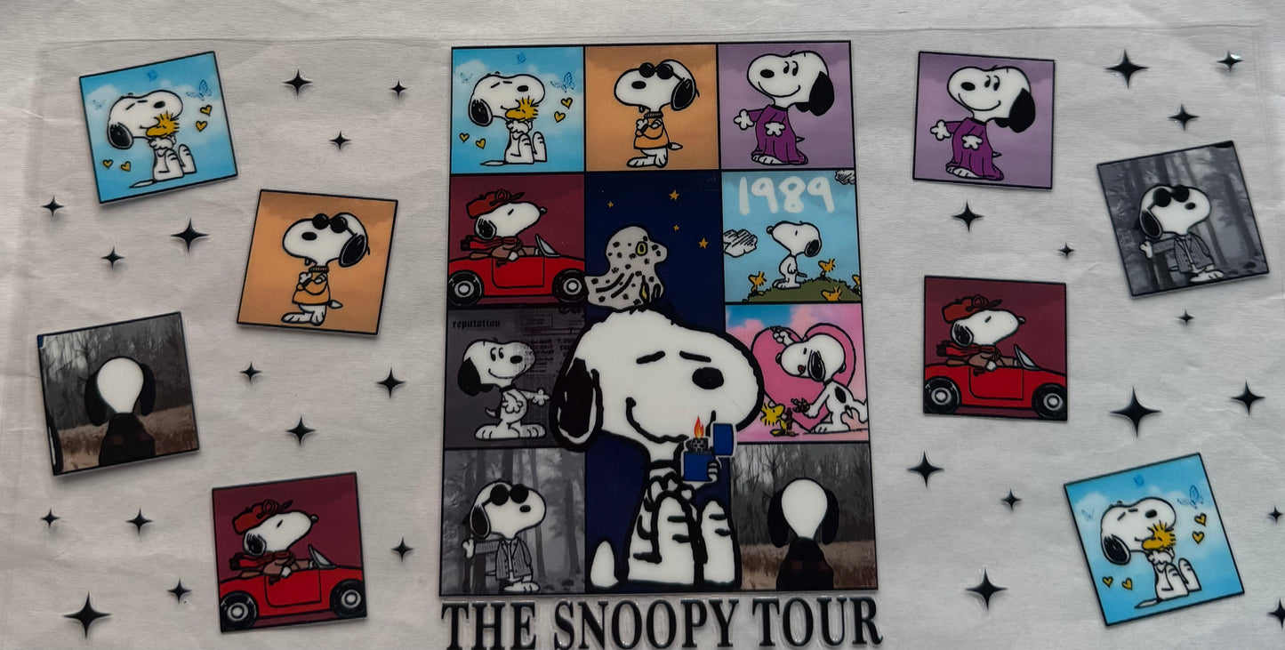 uvdtf transfer wrap snoopy tour