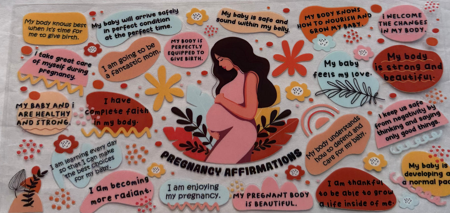 uvdtf transfer wrap maternity affirmations