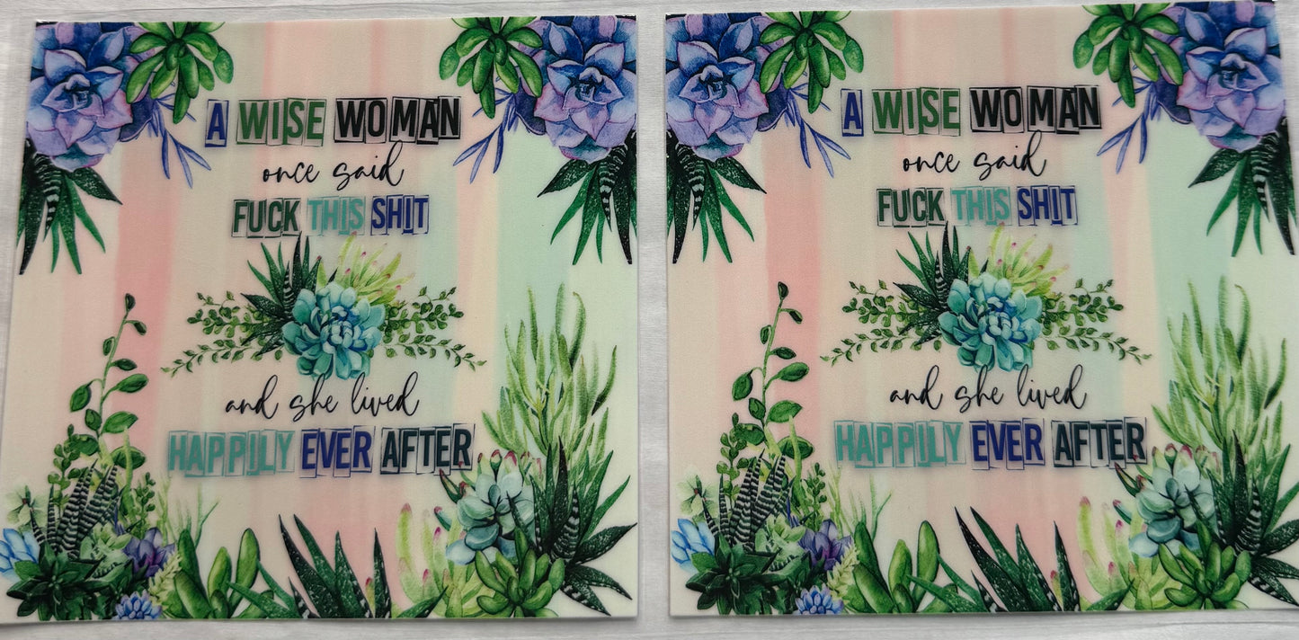uvdtf transfer wrap wise women funny floral