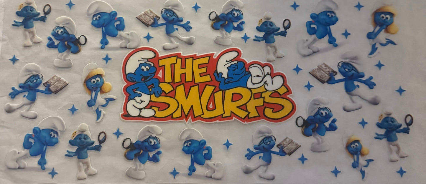 uvdtf transfer wrap the smurfs