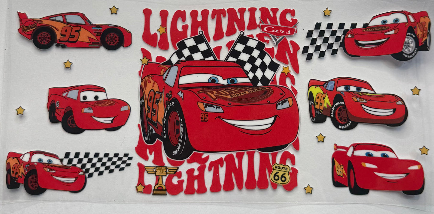 uvdtf transfer wrap Disney lighting McQueen
