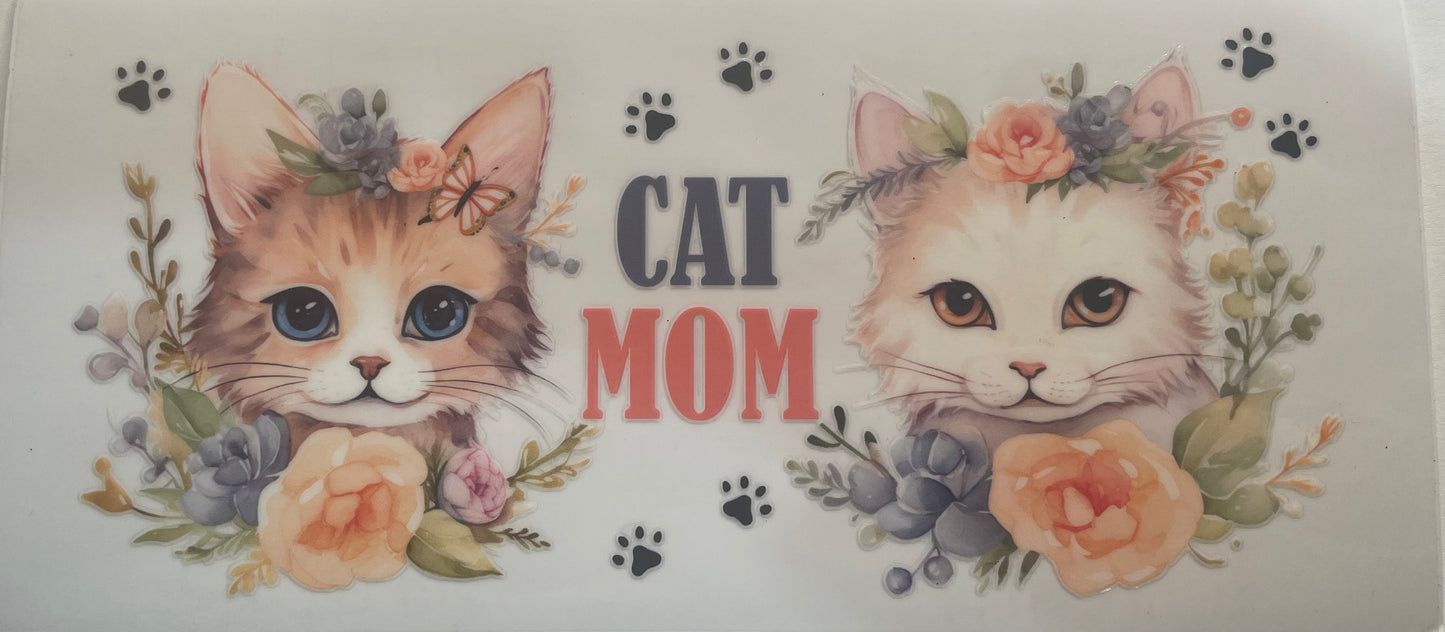 Cup wrap dtf cat mom