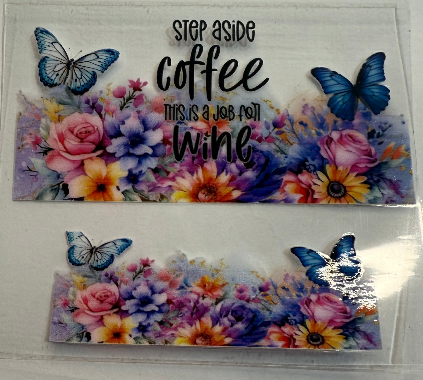 Mini Stanley keychains uvdtf wraps coffee wine butterfly floral