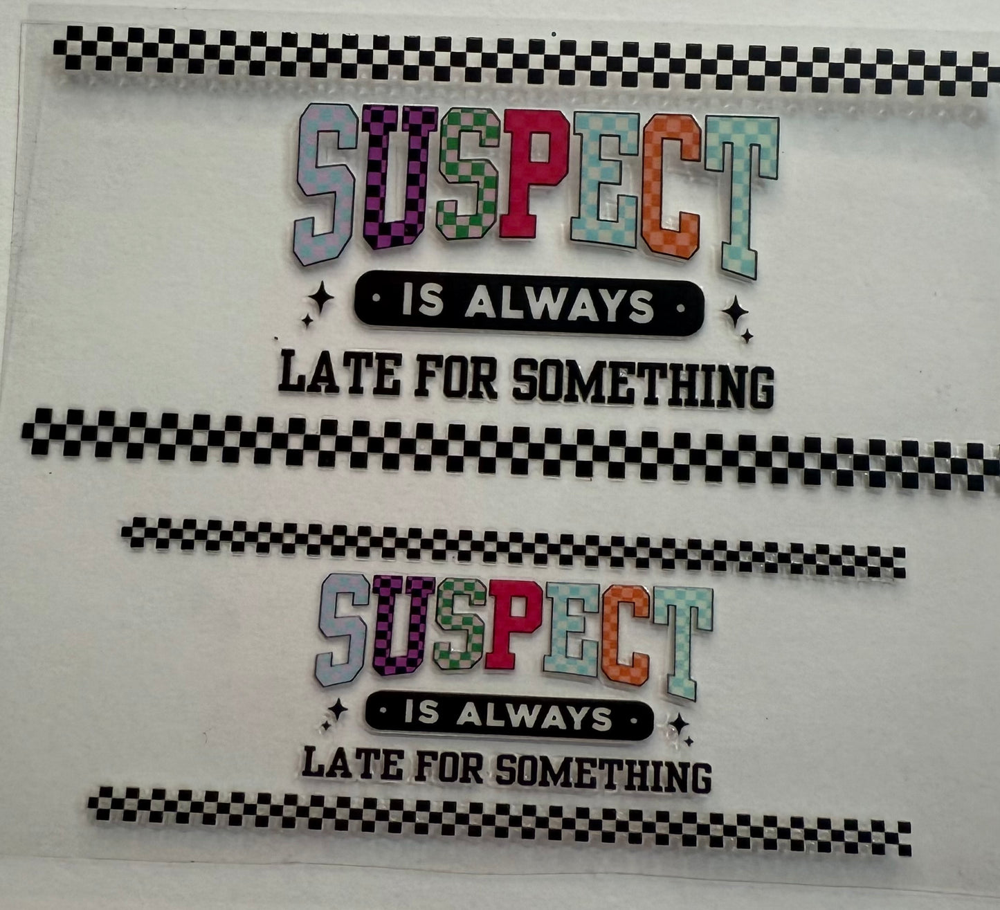 Mini Stanley keychains uvdtf wraps suspect always late