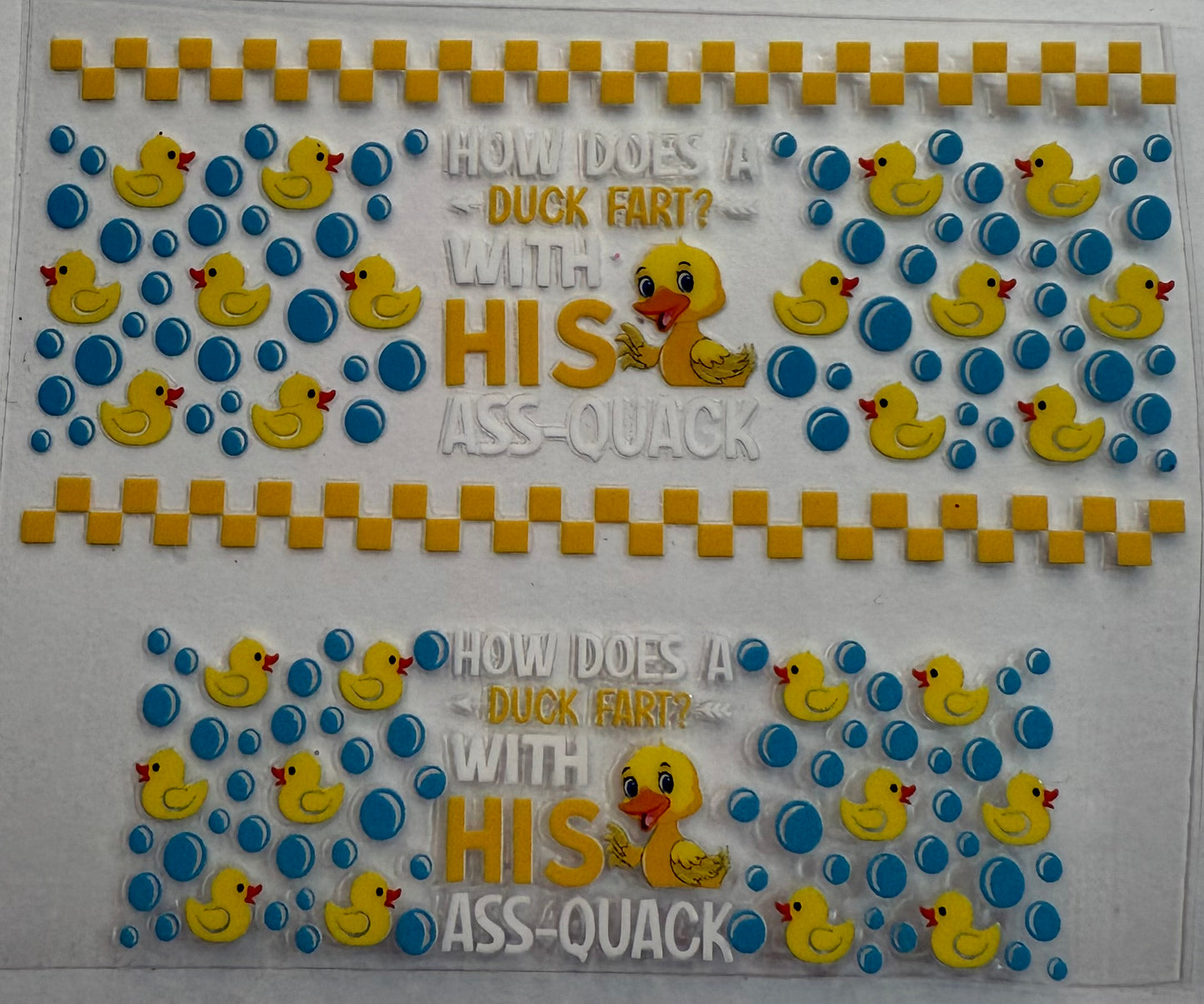 Mini Stanley keychains uvdtf wraps ducks ass-quack