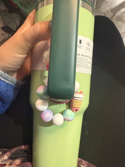 Beaded cup charm circle