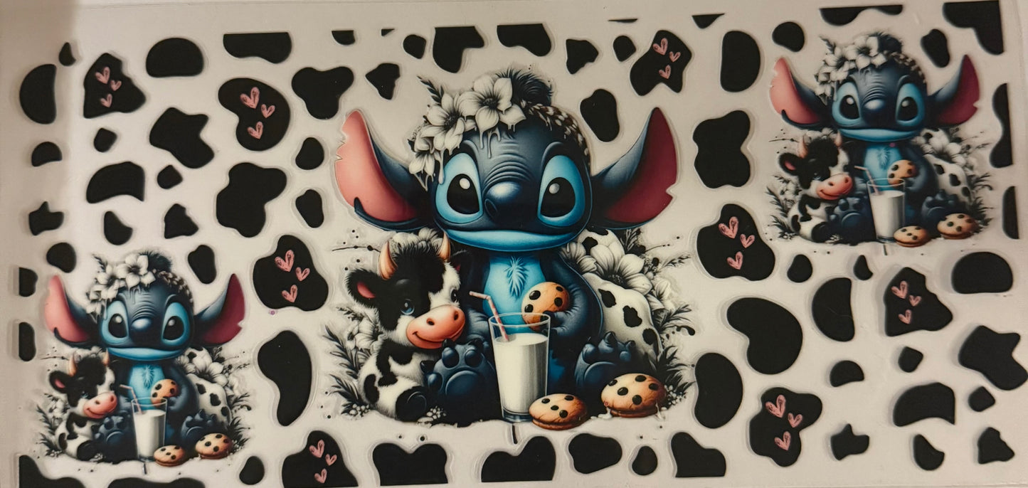 uvdtf transfer wrap stitch cow print