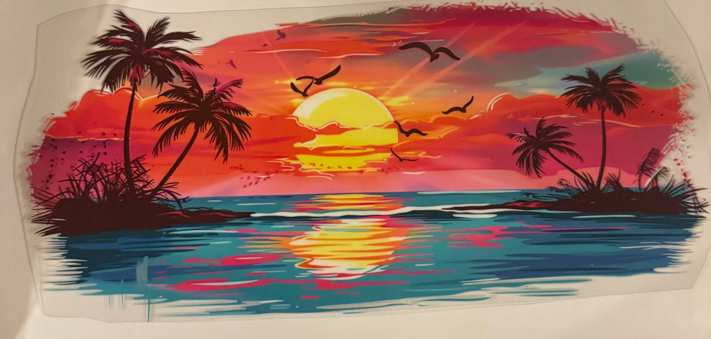uvdtf transfer wrap summer link and blue sunset