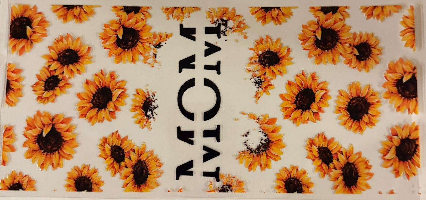 uvdtf transfer wrap sunflower mom