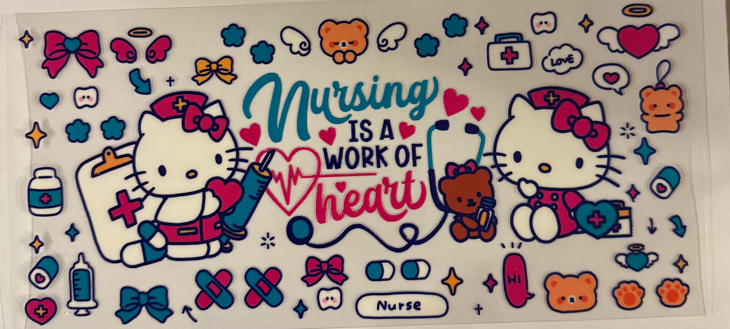 uvdtf transfer wrap hello kitty nurse