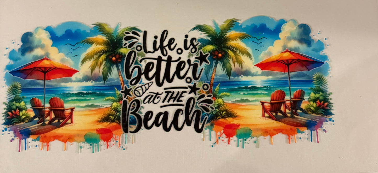 uvdtf transfer wrap summer life is better at the beach