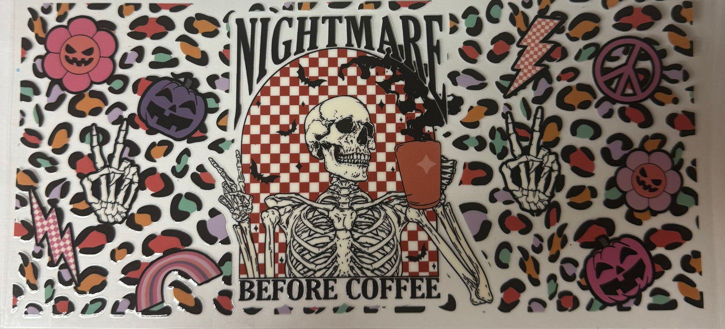 uvdtf transfer wrap skull nightmare before coffee