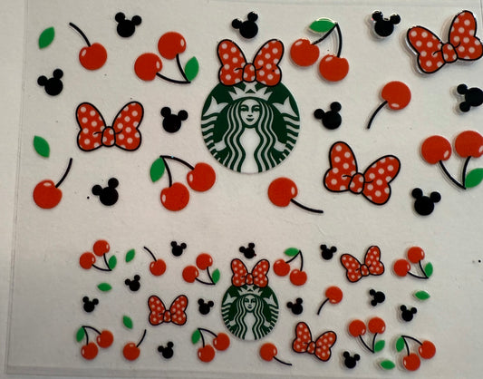 Uvdtf wraps Mini Stanley Starbucks Minnie Mouse cherries
