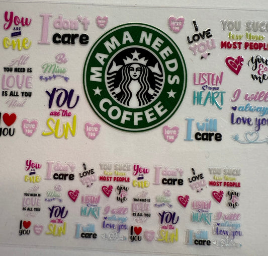 Uvdtf wraps Mini Stanley Starbucks mama need coffee