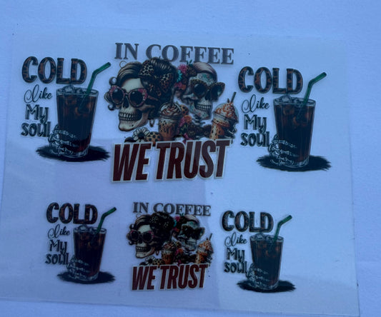 Uvdtf wraps Mini Stanley skull in coffee we trust