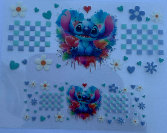 Uvdtf wraps Mini Stanley stitch tie dye with floral