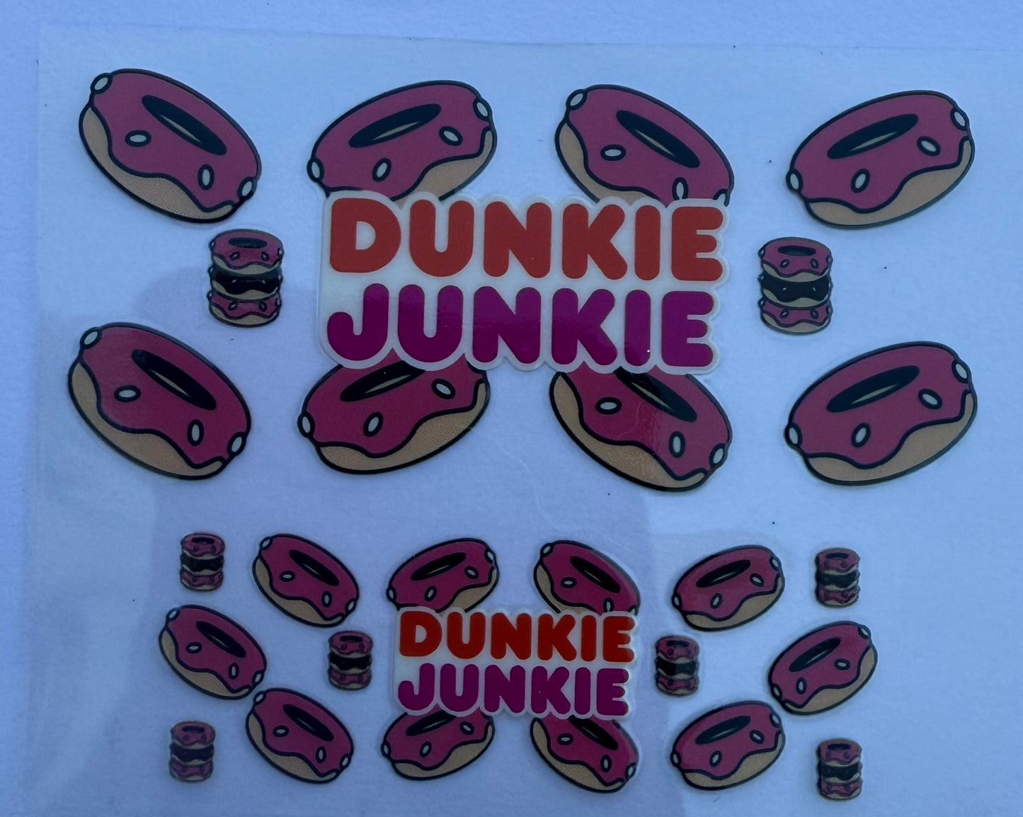 Uvdtf wraps Mini Stanley dunkie junkie Dunkin’ Donuts pink donuts