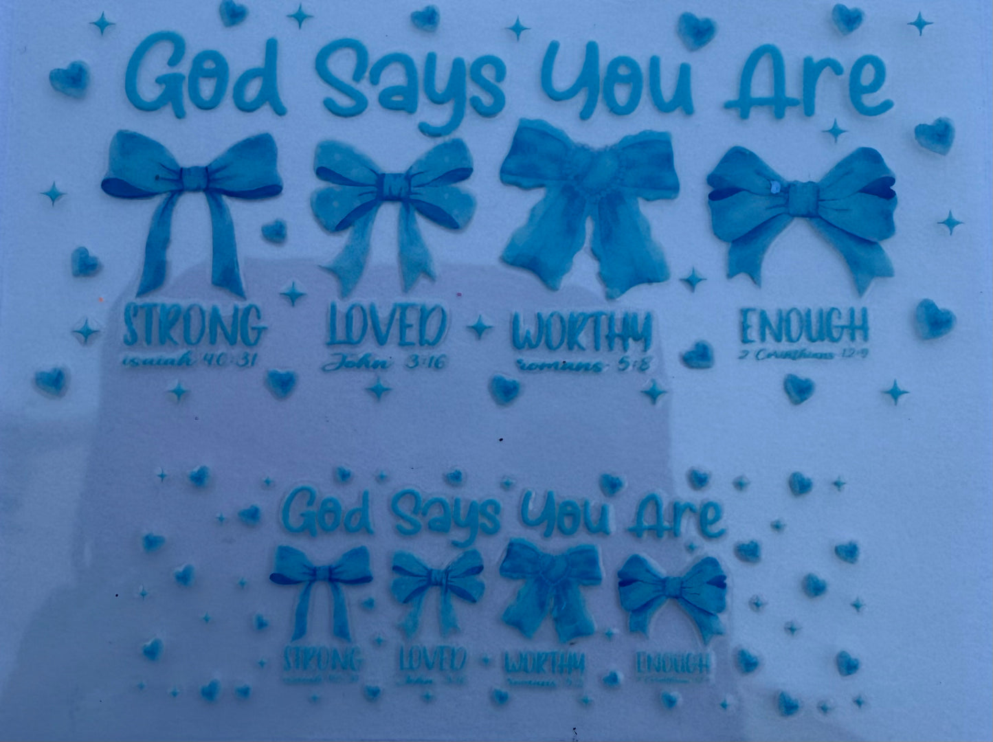 Uvdtf wraps Mini Stanley faith you are in blue