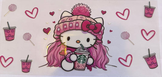 Cup wrap dtf Starbucks hello kitty cake pops