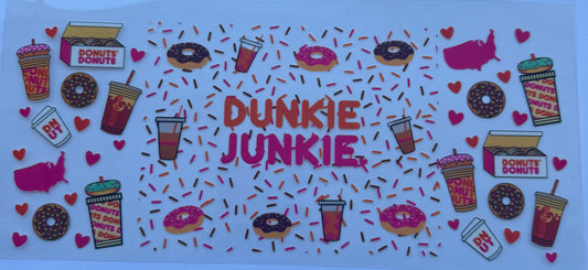 Cup wrap dtf dunkie junie Dunkin’ Donuts coffee donuts sprinkles