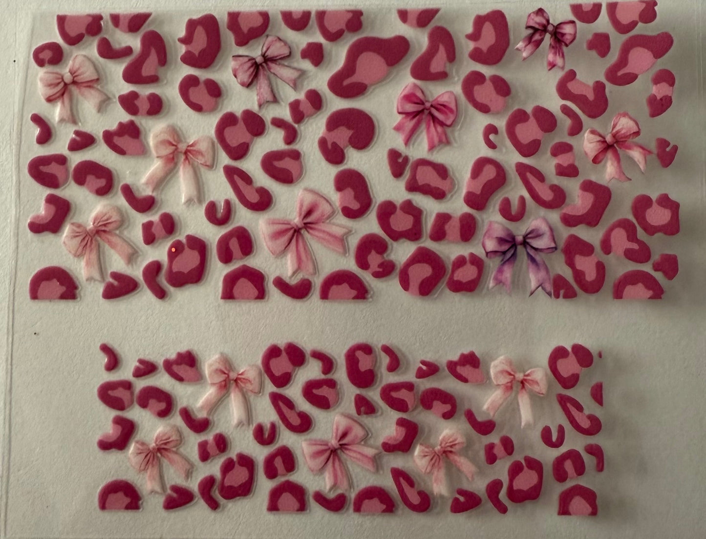 Uvdtf wraps Mini Stanley pink cheetah print with Bows