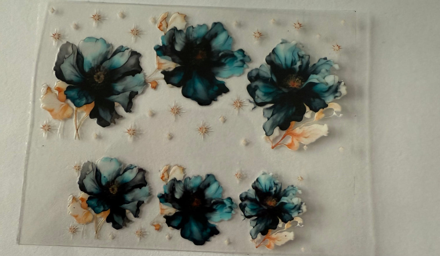 Uvdtf wraps Mini Stanley blue floral