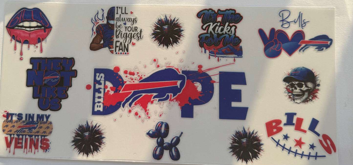Cup wraps dtf football team bills