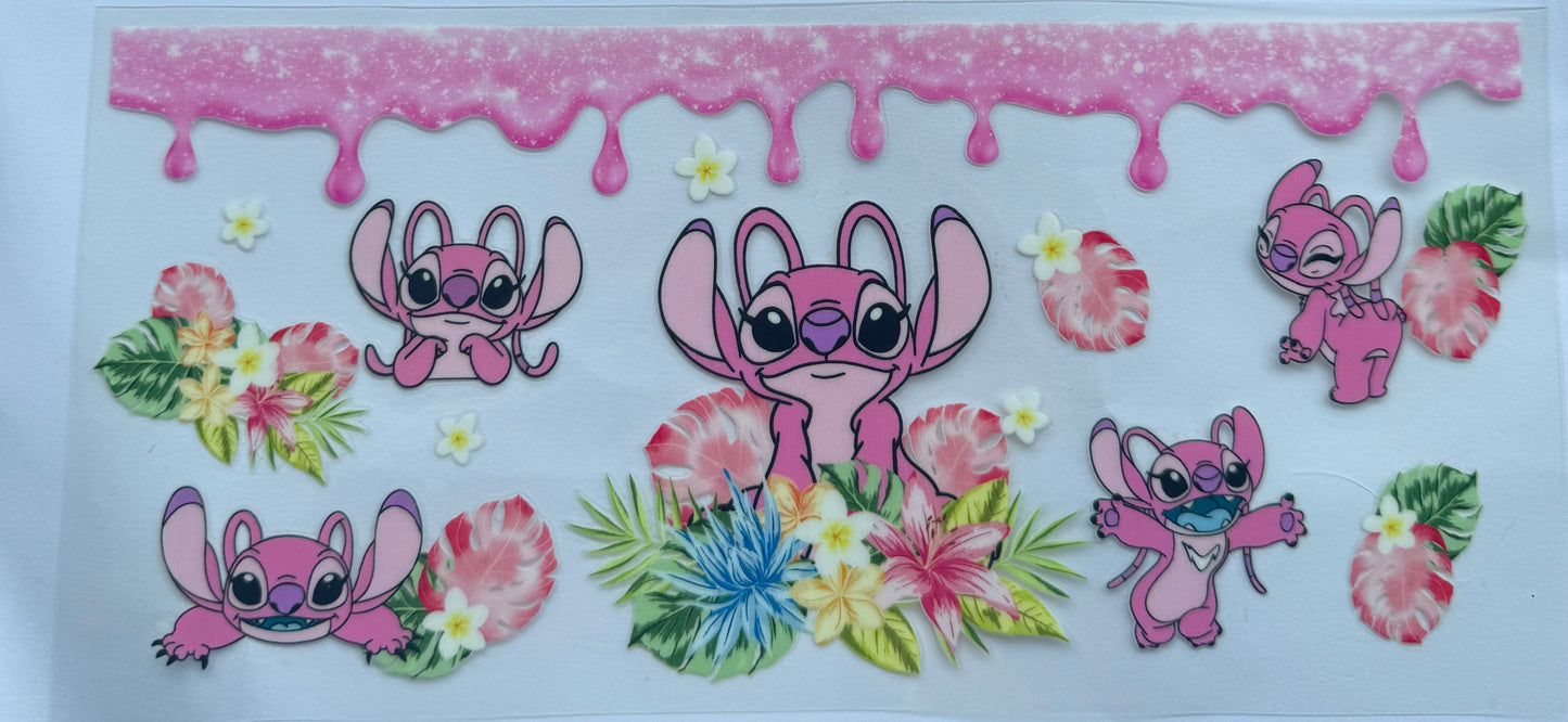 Cup wraps uvdtf angel from stitch floral