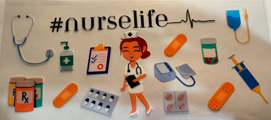 Cup wrap dtf nurse life