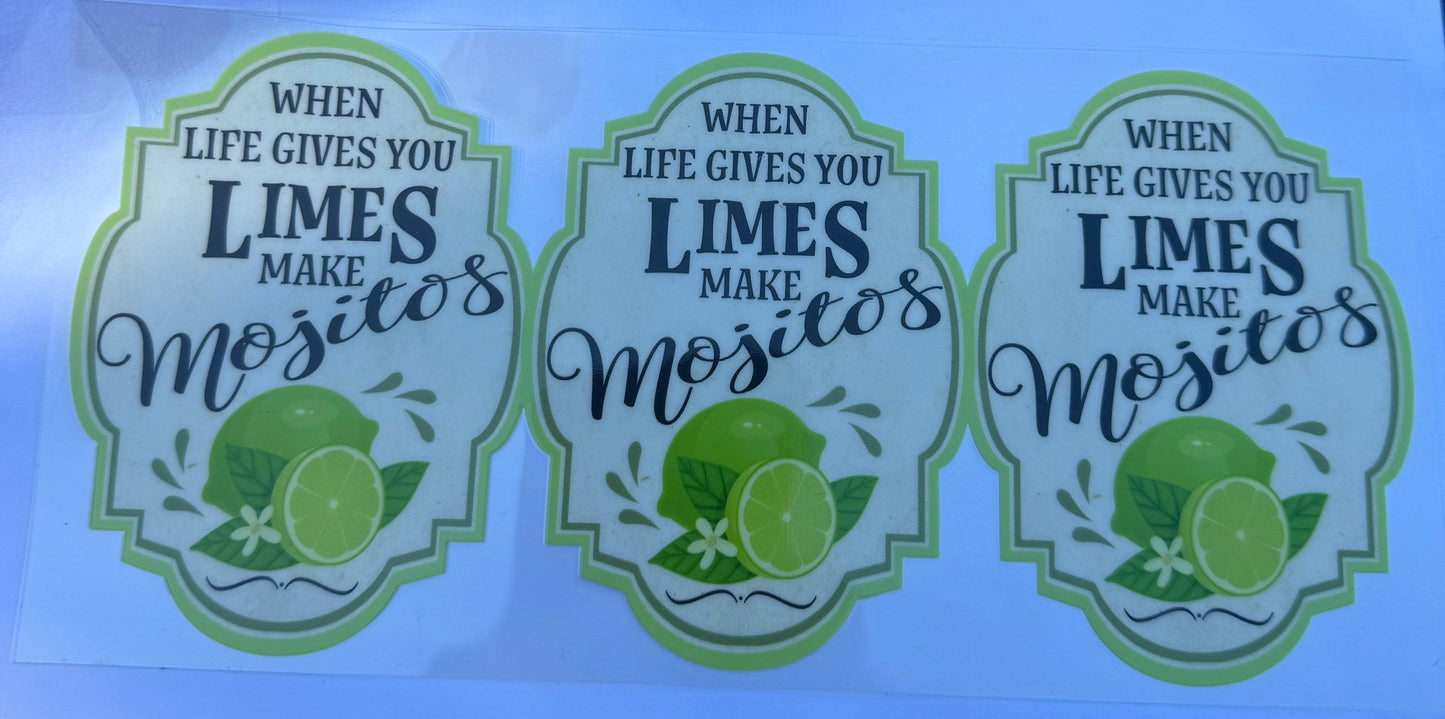 Cup wraps uvdtf when life gives you limes make mositos