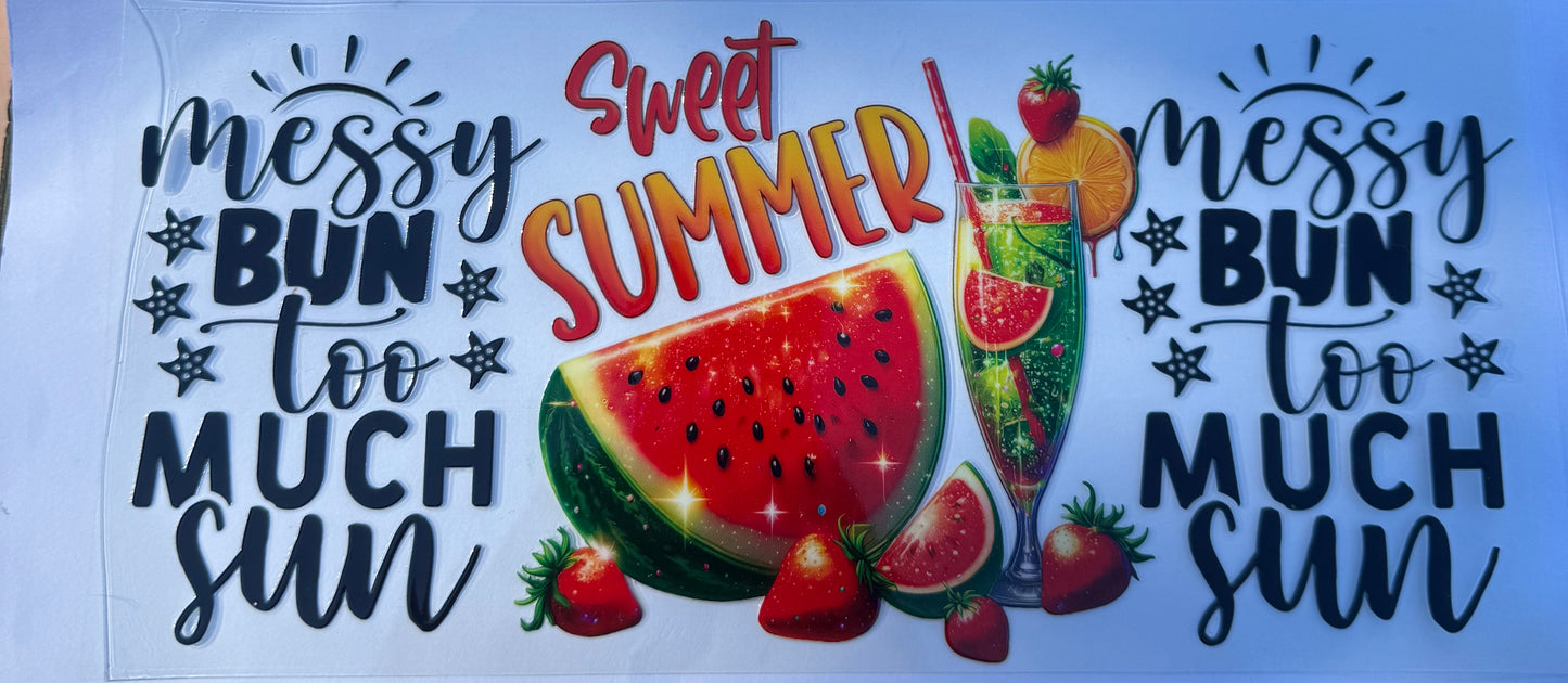 Cup wraps uvdtf sweet summer watermelon