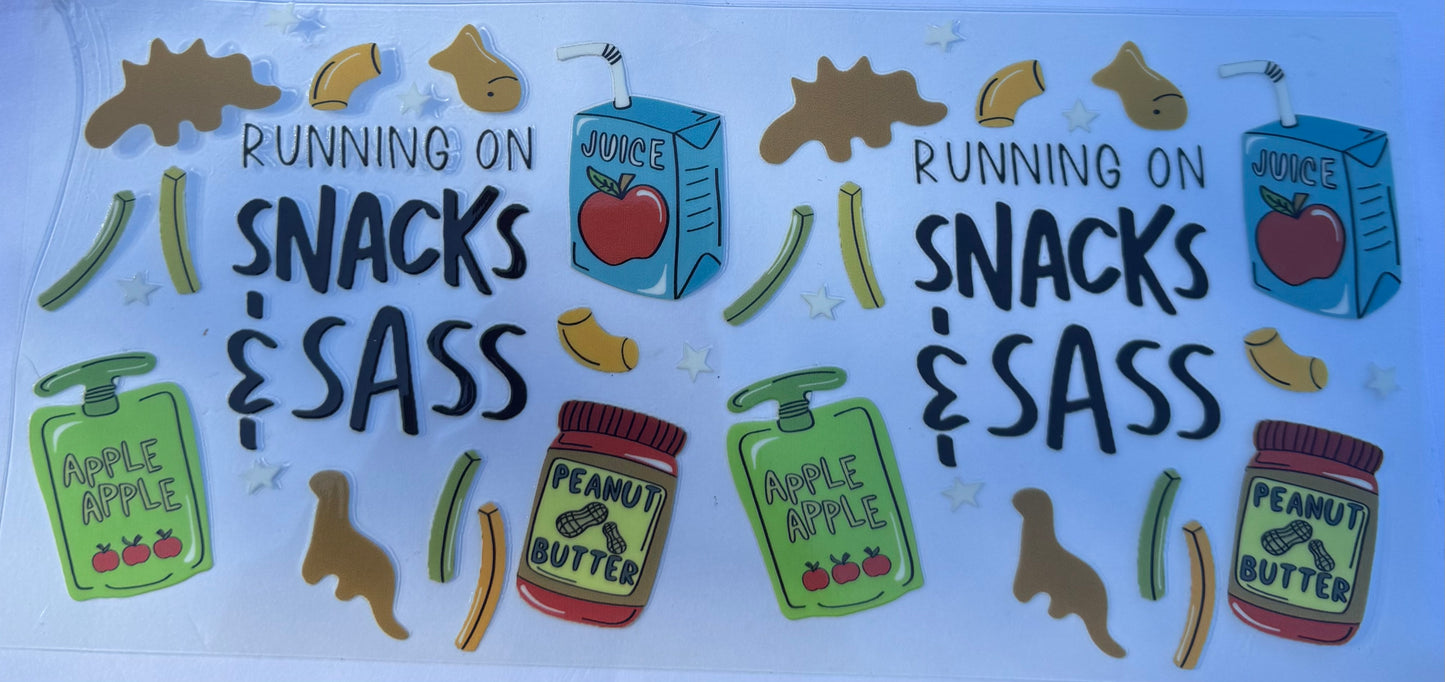 Cup wraps uvdtf running on snacks